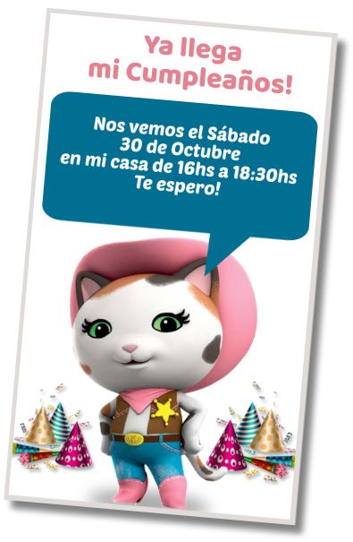 Hacer Invitación Virtual Saludo de Cumpleaños Sheriff Caliie