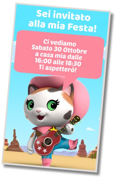 Invito di compleanno personalizzato gratuito Festa a Sorpresa della Sceriffa Callie