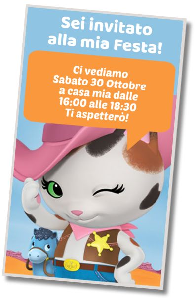 Invito di compleanno personalizzato gratuito Festa gonfiabile della Sceriffa Callie