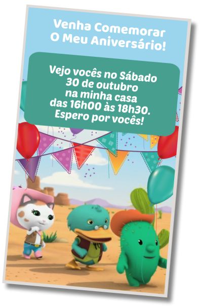 Faça um Convite Virtual Aniversário da Xerife Callie