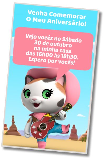 Faça um Convite Virtual Festa Surpresa da Xerife Callie
