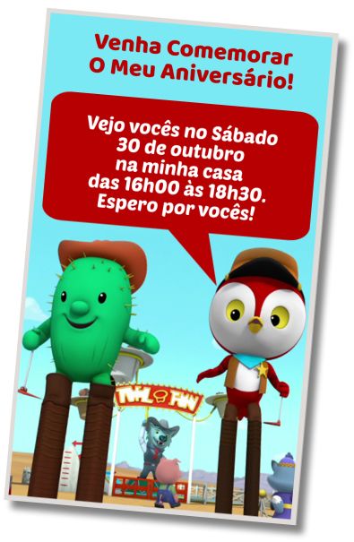 Convite de aniversário personalizado gratuito Xerife Callie Festa na Piscina