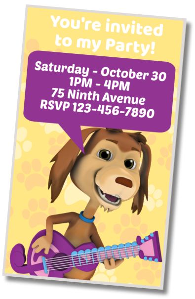 Make Virtual Invitation Chocolo Dog Birthday