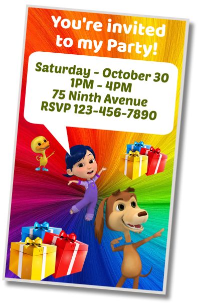 Free personalized birthday invitation Happy Birthday Chocolo