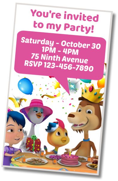 Free personalized birthday invitation Chocolo Theme Birthday