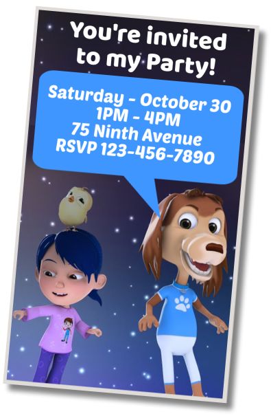 Make Virtual Invitation Chocolo Sleepover Party