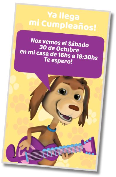 Hacer Invitación Virtual Cumpleaños Perro Chocolo