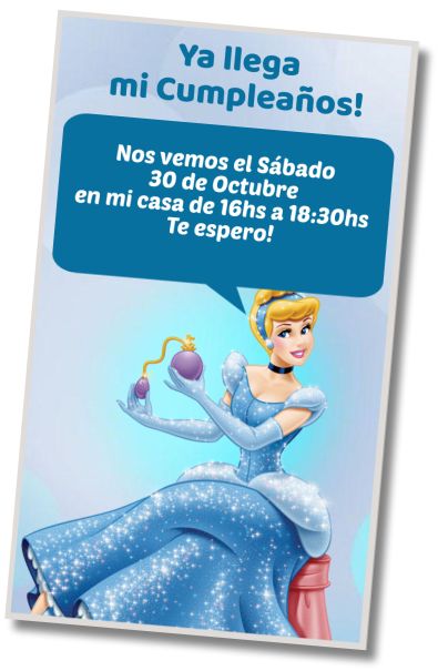 Hacer Invitación Virtual Fiesta Temática Cenicienta