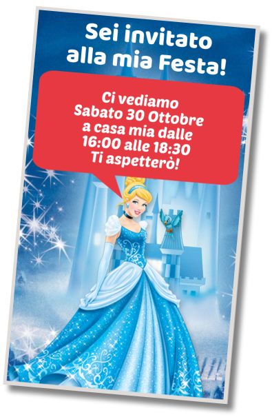 Invito di compleanno personalizzato gratuito Auguri di Compleanno di Cenerentola