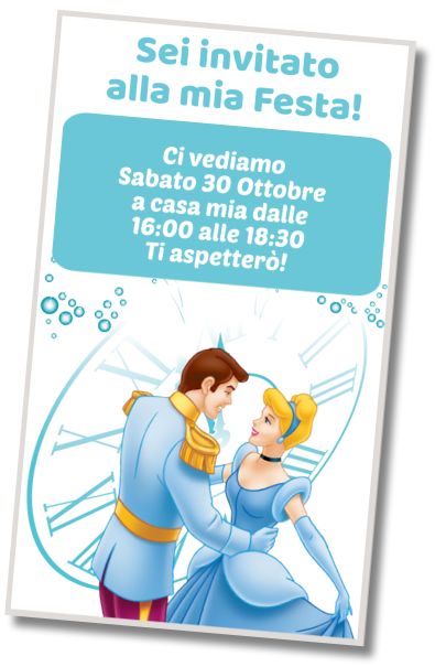 Invito Compleanno Ballo di Compleanno di Cenerentola