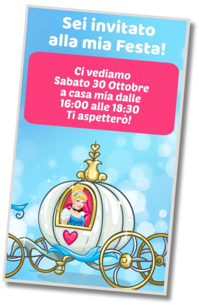 Invito Compleanno Compleanno in stile Cenerentola