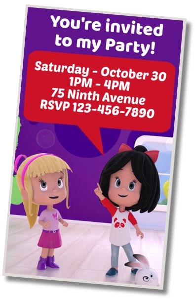 Make Virtual Invitation Cleo and Cuquin Birthday Party