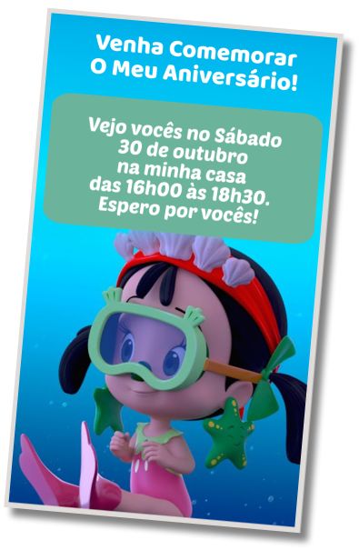 Faça um Convite Virtual Festa na Piscina Cleo e Cuquin