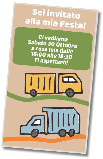 Invito di compleanno personalizzato gratuito Compleanno a Tema Camion