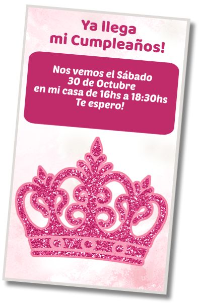 Hacer Invitación Virtual Fiesta Princesas