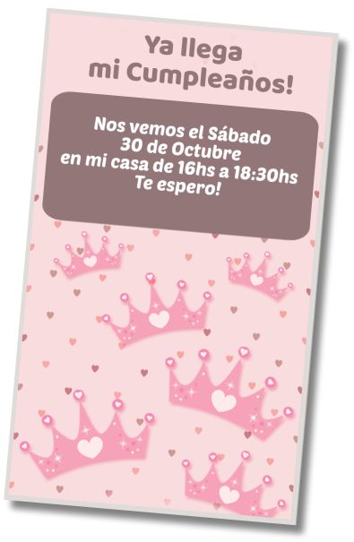 Invitación de cumpleaños personalizada gratis Cumpleaños de Spa de Princesas