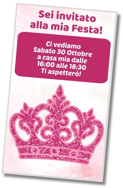 Invito Compleanno Festa della Principessa
