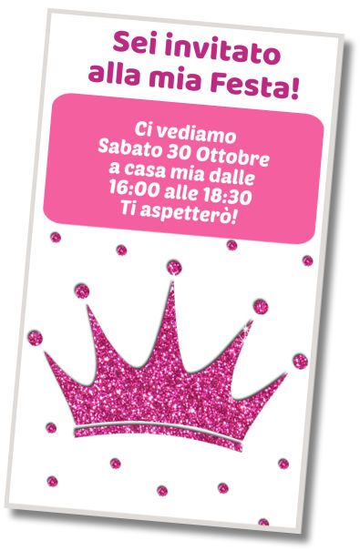 Invito Compleanno Compleanno di Corone