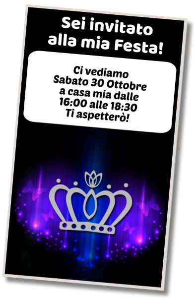 Invito Compleanno Festa delle Corone