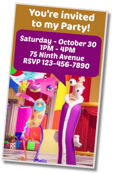 Free personalized birthday invitation Costume Party The Amazing Digital Circus