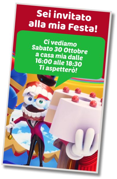 Invito di compleanno personalizzato gratis Compleanno Incredibile Circo Digitale