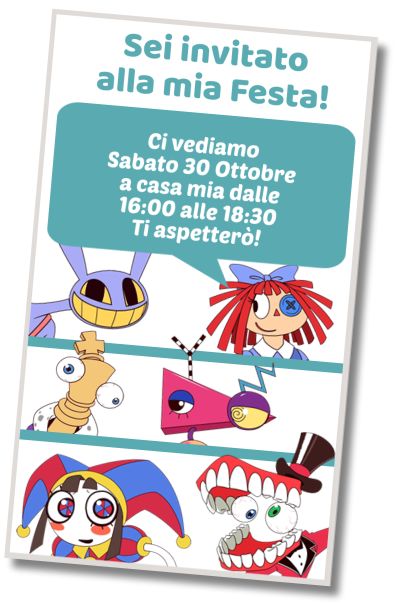 Invito di compleanno personalizzato gratis Circo Digitale per Festa Karaoke