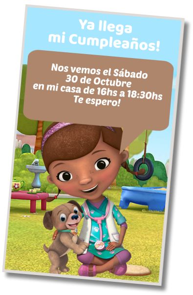Hacer Invitación Virtual Cumpleaños Doctora Juguetes