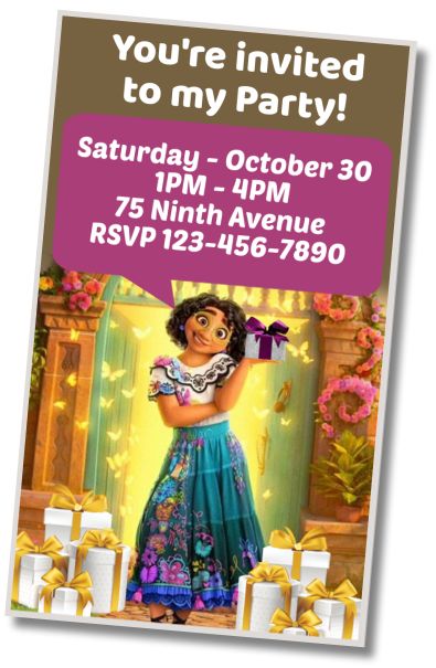 Make Virtual Invitation Encanto Birthday