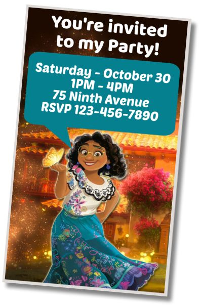 Make Virtual Invitation Encanto Party Surprise