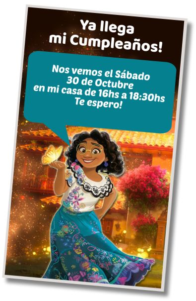Invitación de cumpleaños personalizada gratis Fiesta Sorpresa Encanto