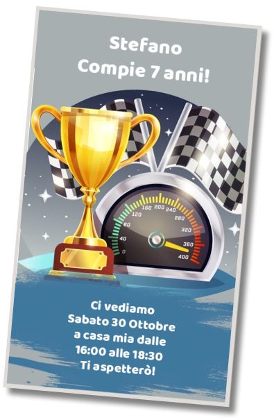 Invito di compleanno personalizzato gratis Modello di Auguri di Buon Compleanno F1