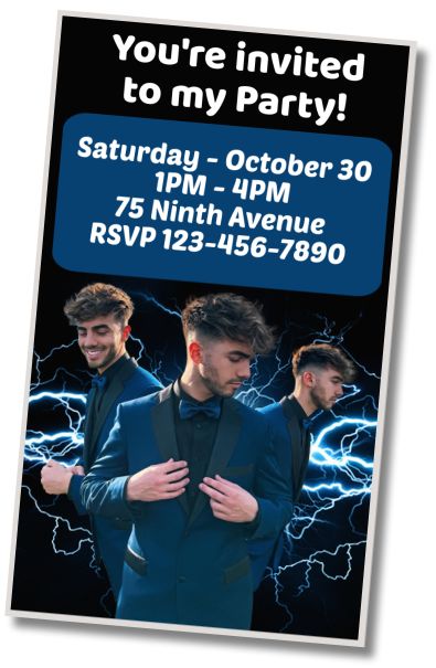 Free personalized birthday invitation Fede Vigevani Costume Party