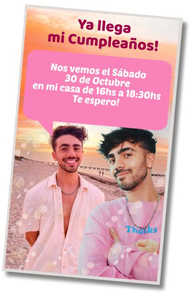 Invitación de cumpleaños personalizada gratis Karaoke Party Fede Vigevani