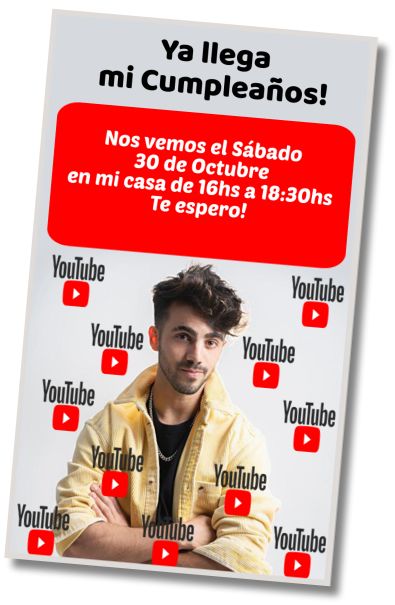 Invitación de cumpleaños personalizada gratis Cumpleaños Fede Vigevani