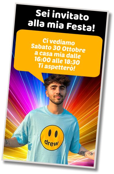 Invito di compleanno personalizzato gratis Pigiama Party di Fede Vigevani
