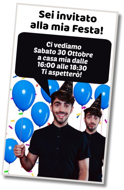 Invito di compleanno personalizzato gratis Compleanno a sorpresa Fede Vigevani