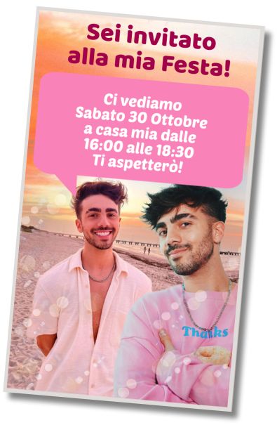 Invito di compleanno personalizzato gratis Festa Karaoke Fede Vigevani
