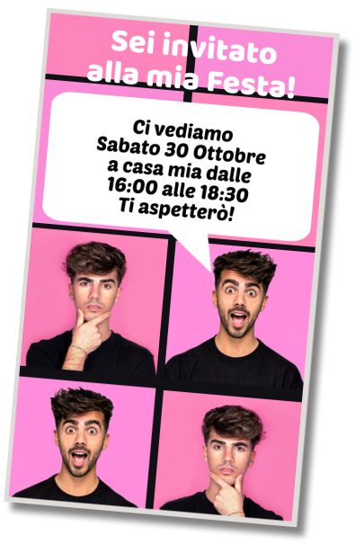 Invito di compleanno personalizzato gratis Auguri di buon compleanno Fede Vigevani