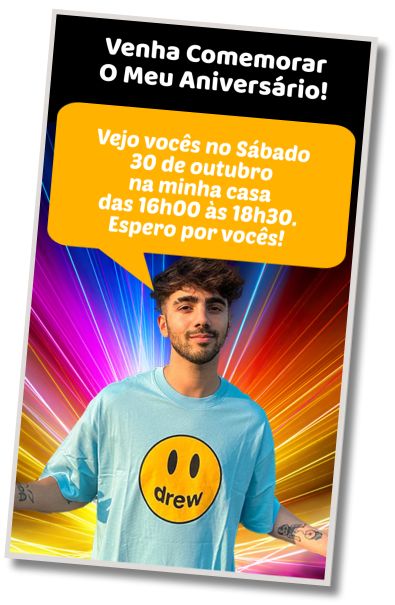 Convite de aniversário personalizado grátis Festa do Pijama Fede Vigevani