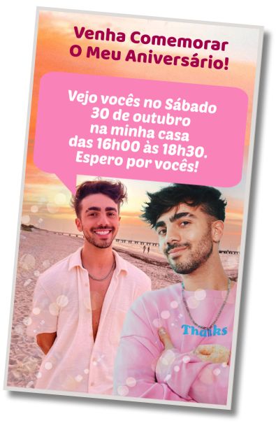 Convite de aniversário personalizado grátis Festa de Karaokê Fede Vigevani