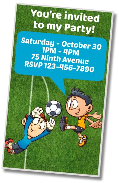 Free personalized birthday invitation Football Video Game Party