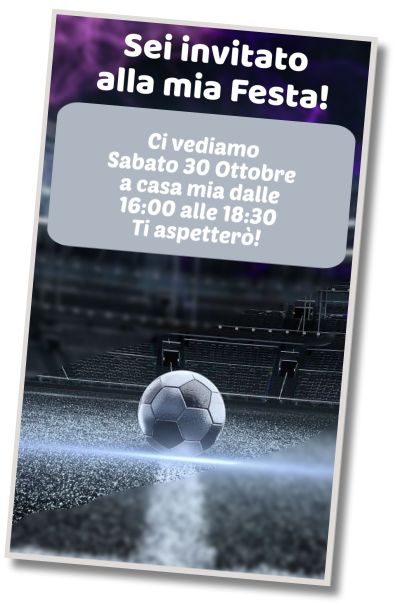Invito di compleanno personalizzato gratis Pigiama Party Calcistico