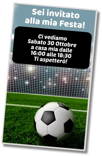 Invito di compleanno personalizzato gratis Festa in Piscina di Calcio