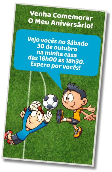 Convite de aniversário personalizado grátis Festa de Videogame do Futebol