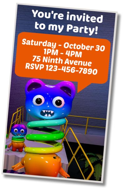 Make Virtual Invitation Garten of Banban Birthday