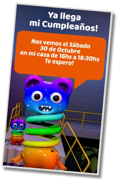 Hacer Invitación Virtual Cumpleaños Garten of Banban