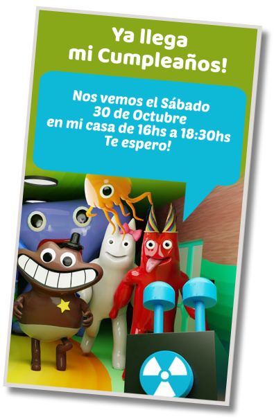 Hacer Invitación Virtual Cumpleaños Temático Garten of Banban