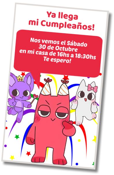Hacer Invitación Virtual Saludo de Cumpleaños Garten of Banban