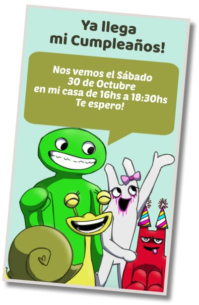 Hacer Invitación Virtual Fiesta Sorpresa Garten of Banban