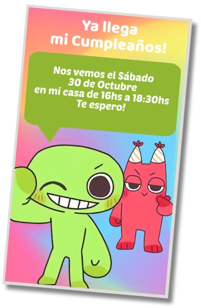 Hacer Invitación Virtual Cumpleaños de Video Juegos Garten of Banban
